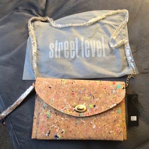 Unique adorable Street Level cork handbag